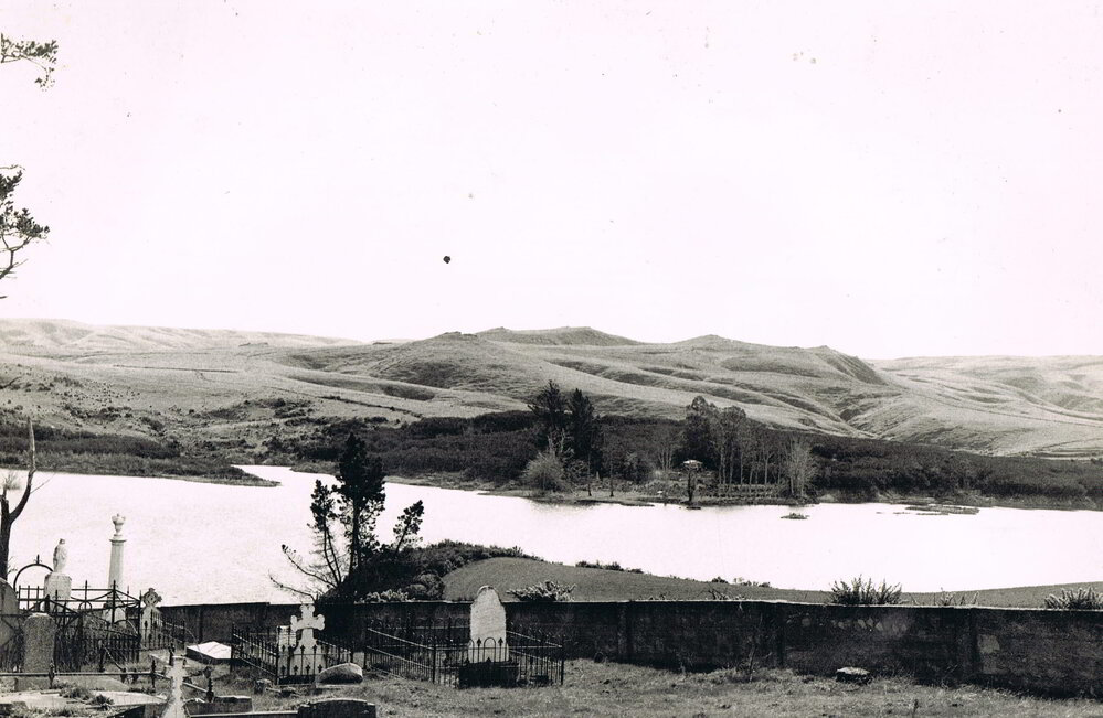Waipori Cemetery looking over Lake Mahinerangi