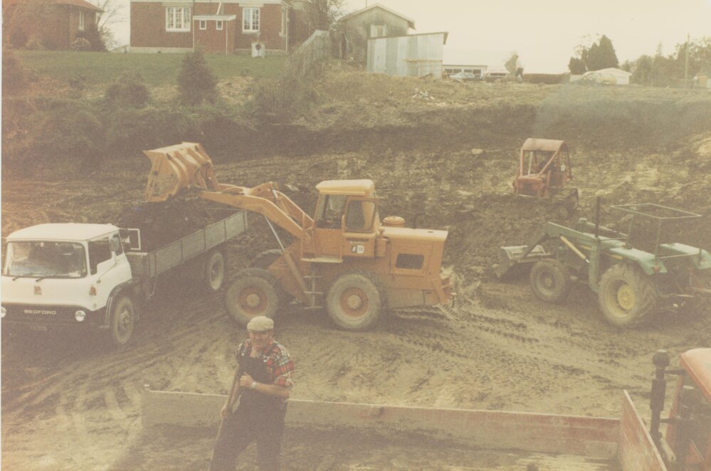 Charlie Davis during Excavation, Tapanui Community Centre