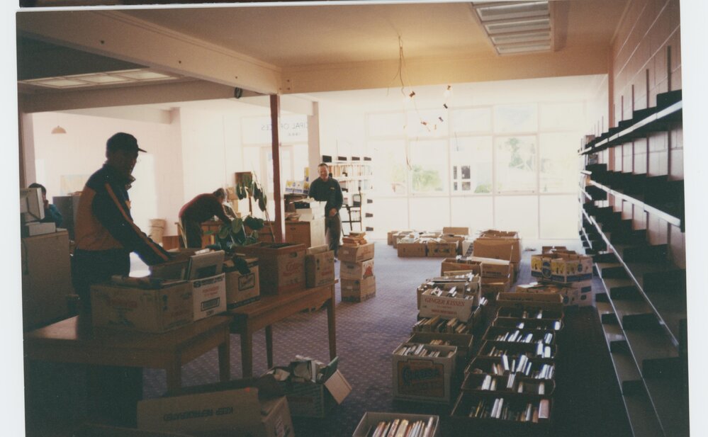 Books await Shelving