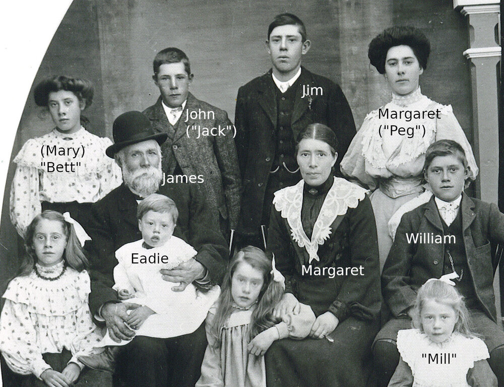 James Taylor Family Portrait with Names