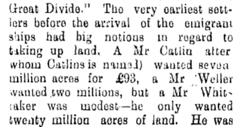 Settlers Seek Acerage