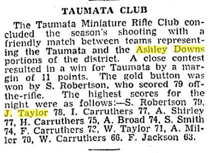Taumata Miniature Rifle Club 1939