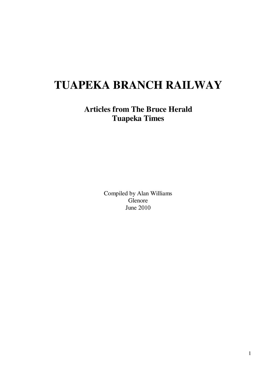 Tuapeka Branch Railway
