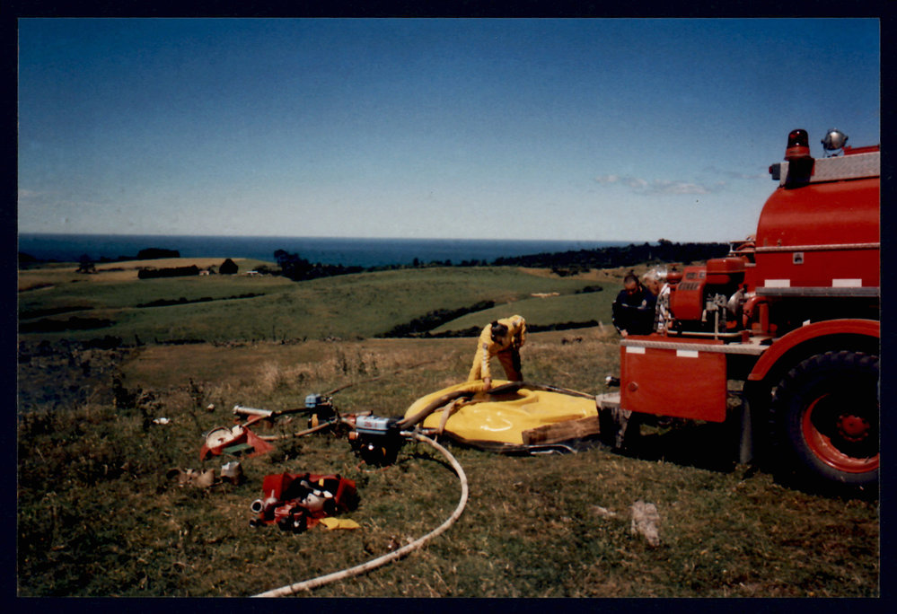 Sue Dunn at the Burgess Fire