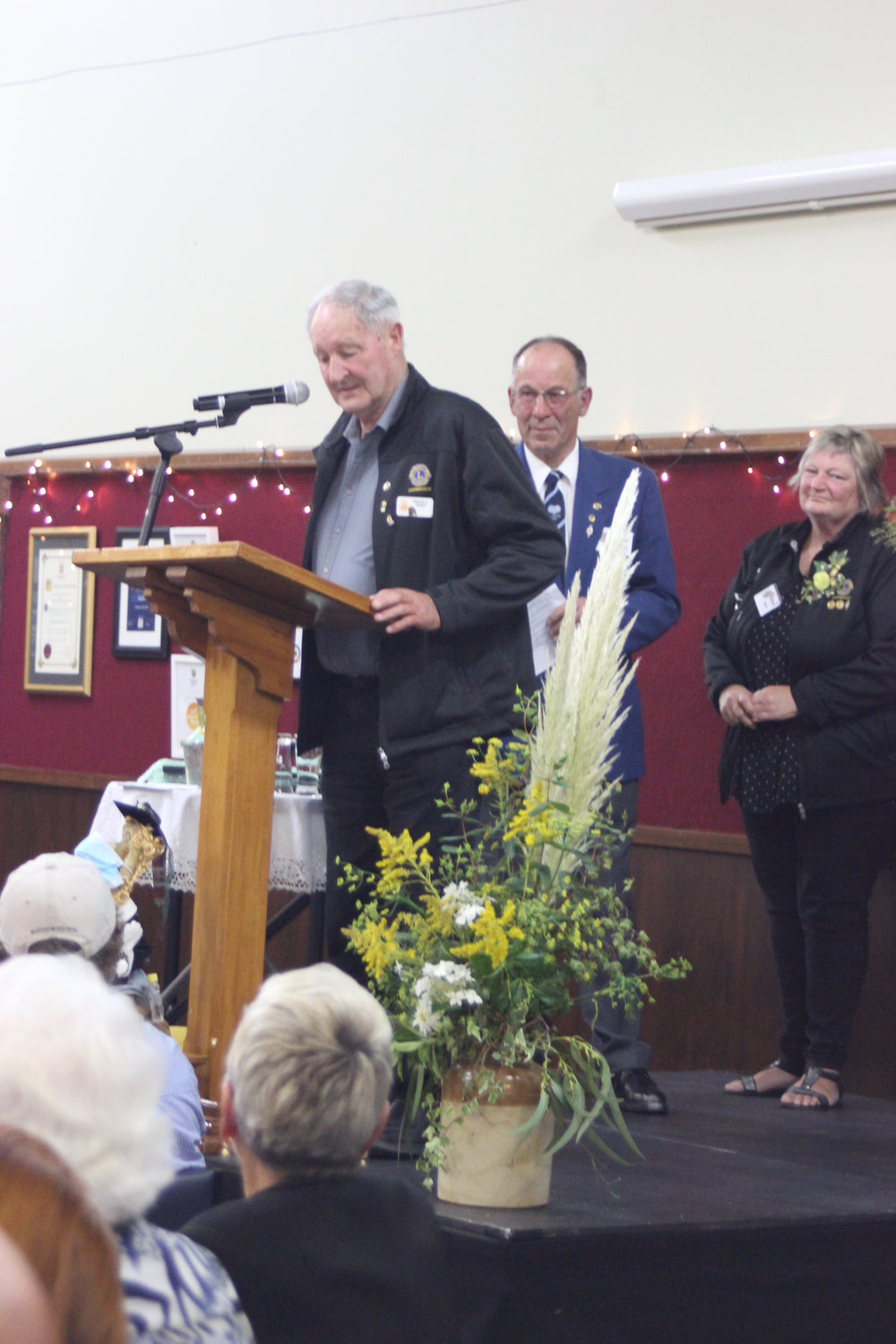 Russell Homer speaks at Lions 50th