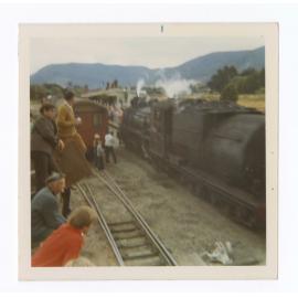 Tahakopa St Train and Crowd