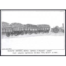  Hamilton Bros. Milton carting J. Fraser's Chaff Four Wagon containing 560 Bags Total Weight 31 TONS
