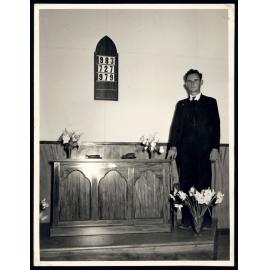 John Martin Cousins (Martin) DOB 29 March 1922 DOD 8 March 1988 Speaking at Methodist Church Lawrence