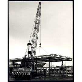 Photograph, Construction of Balclutha Motors Forecourt
