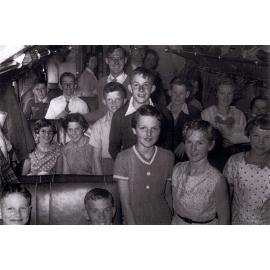 Warepa School Students on Train 1950s