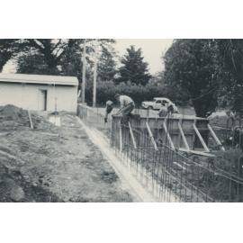Building Foundation for wall of Centennial Pool