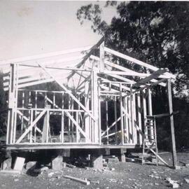 Front View of Construction, Pick & Shovel Hut