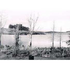 Toward Waipori Cemetery, Lake Mahinerangi