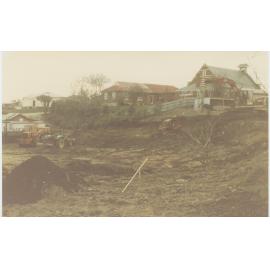 M. Potts in Dozer, Tapanui Community Centre