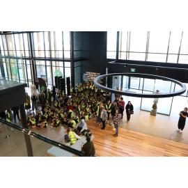 Students await Powhiri