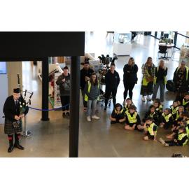 Piper Donald Wilson plays with the Karaka