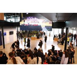 Students Watch Waiata Powhiri