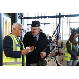 Matua Timikuka Walker and Piper Donald Wilson prepare for Powhiri