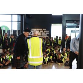 Matua Timikuka Walker and Piper Donald Wilson prepare for Powhiri