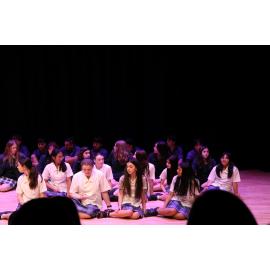 Student listen to Whaikōrero 