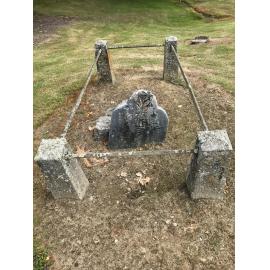 Chinese Headstone Lawrence Cemetery in need of repair