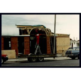 Installation of Arch Window, Balclutha Library Extension 1993