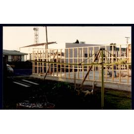 Backwall Timber Framing, Balclutha Library Extension 1993