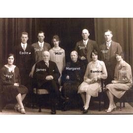 James Taylor and Family, 1920s, with Names
