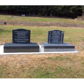 New headstones at Lawrence Cemetery Wong See Kew See Que Seque and Chow Shim