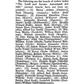 The Land and Income Assessment Act 1881 Boards