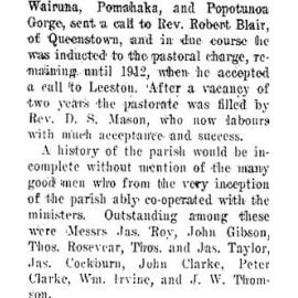 A brief history of the Clinton Presbyterian Church