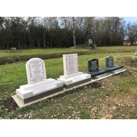 New Chinese Headstones Lawrence Cemetery