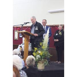 Russell Homer speaks at Lions 50th