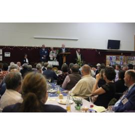 Jim Roughan gives speech Lions 50th